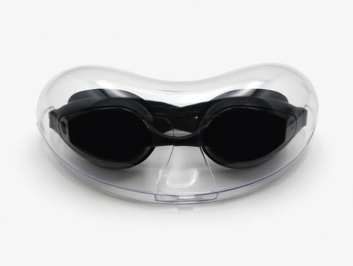 Assorted Swimming Goggles - With Hard Case, Self Adjusting Nose Bridge