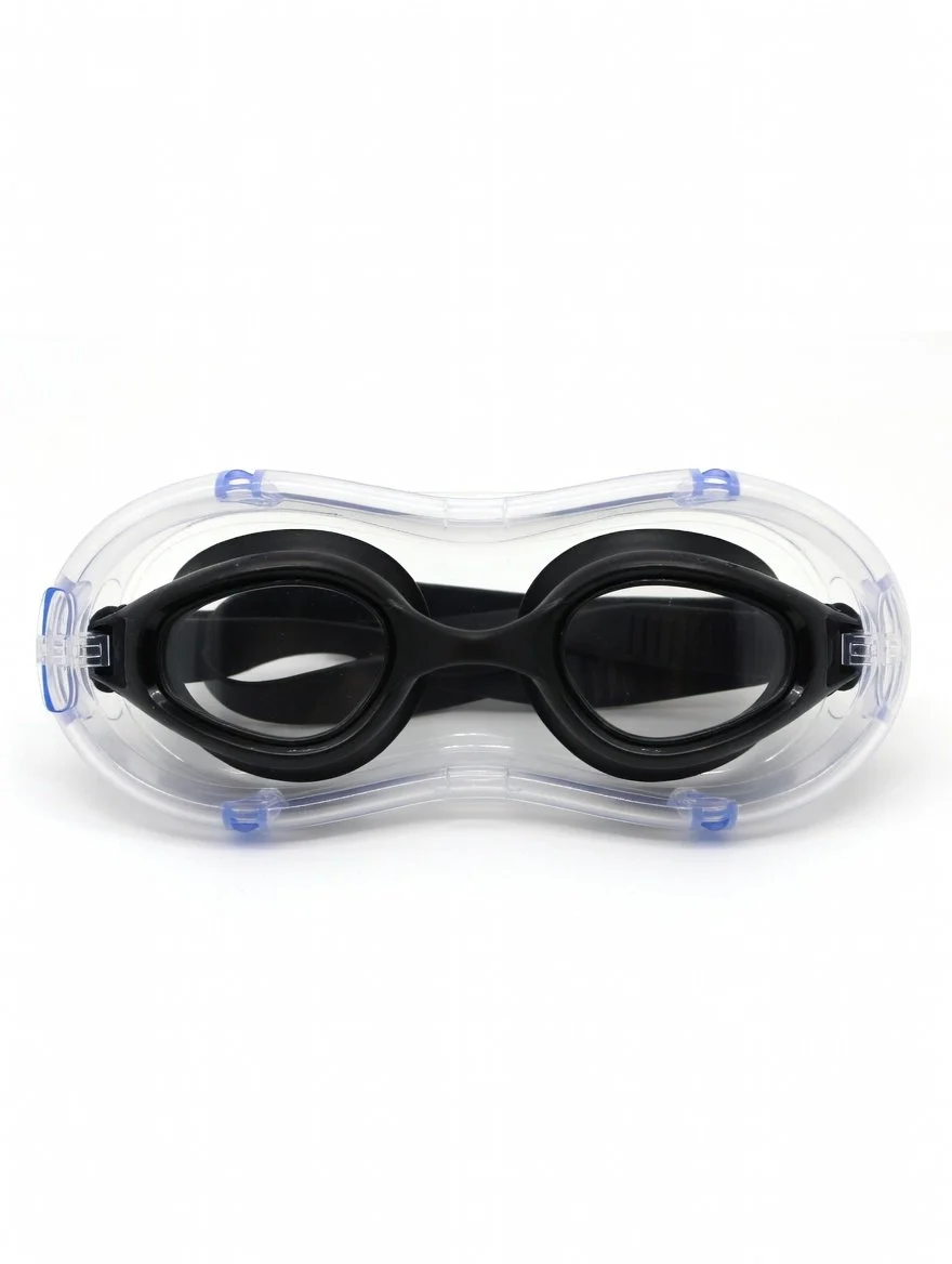 Assorted Swimming Goggles - With Hard Case, One Piece Nose Bridge