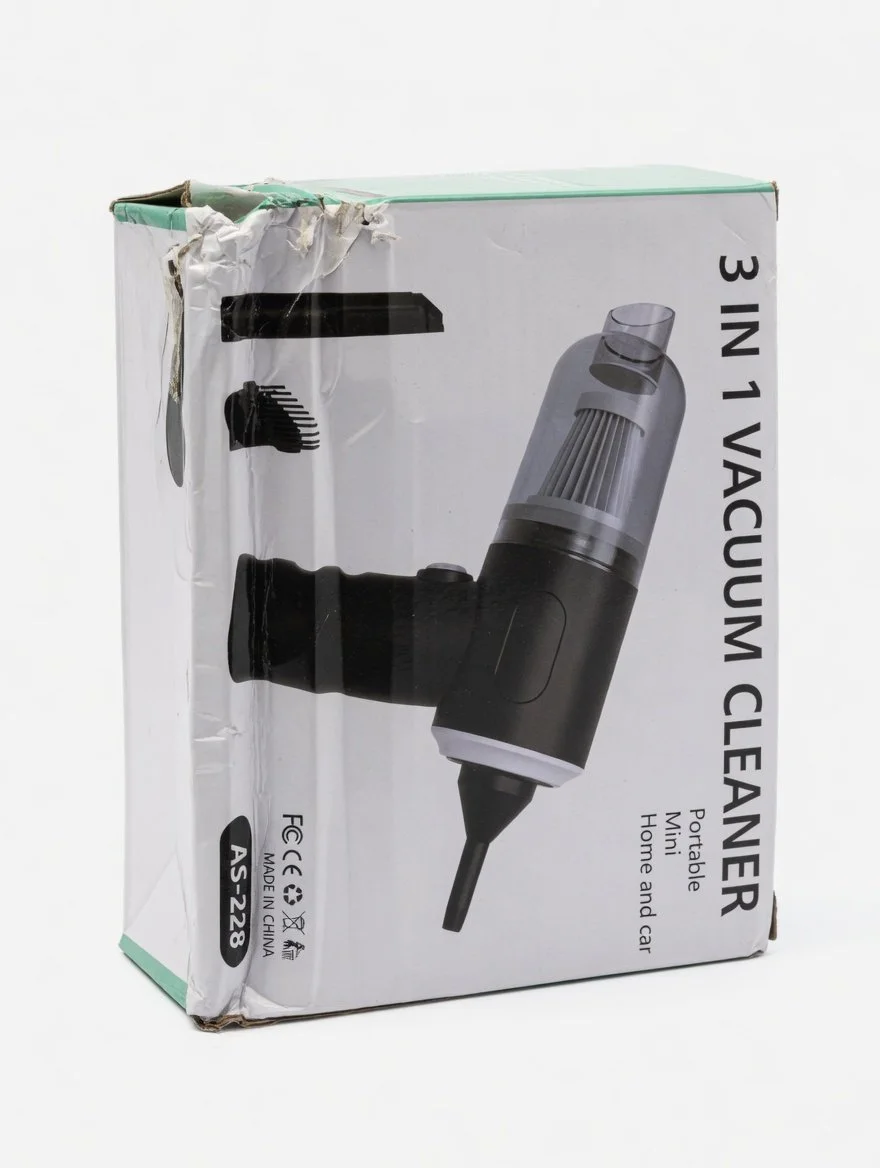 3 in 1 Portable Mini Handheld Vacuum Cleaner  – Cosmetic Box Damage – Full Working Unit – AS-228