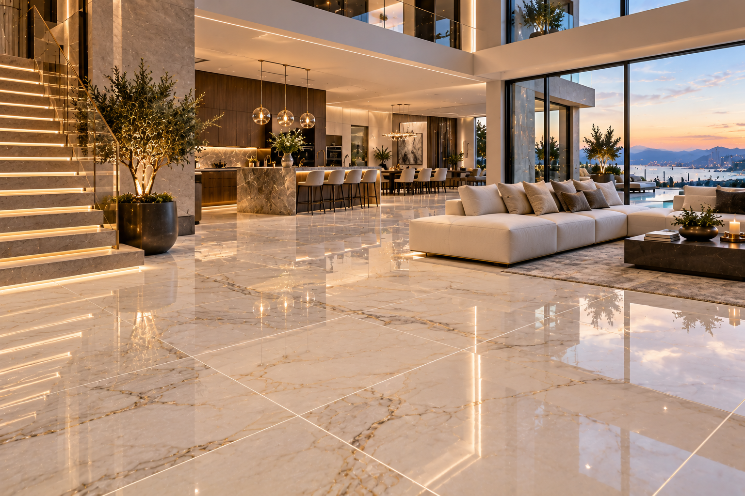 Luxury residential tile with professionally installed epoxy grout and a durable, stain-resistant finish by Mr. Marble and Stone in Vancouver and Los Angeles.