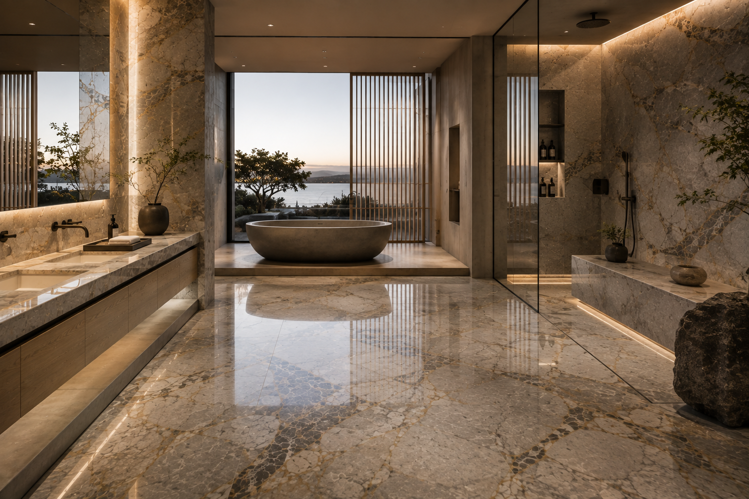 Mr. Marble & Stone provides professional quartzite bathroom sealing in Vancouver and Los Angeles, helping protect and preserve luxury quartzite surfaces.