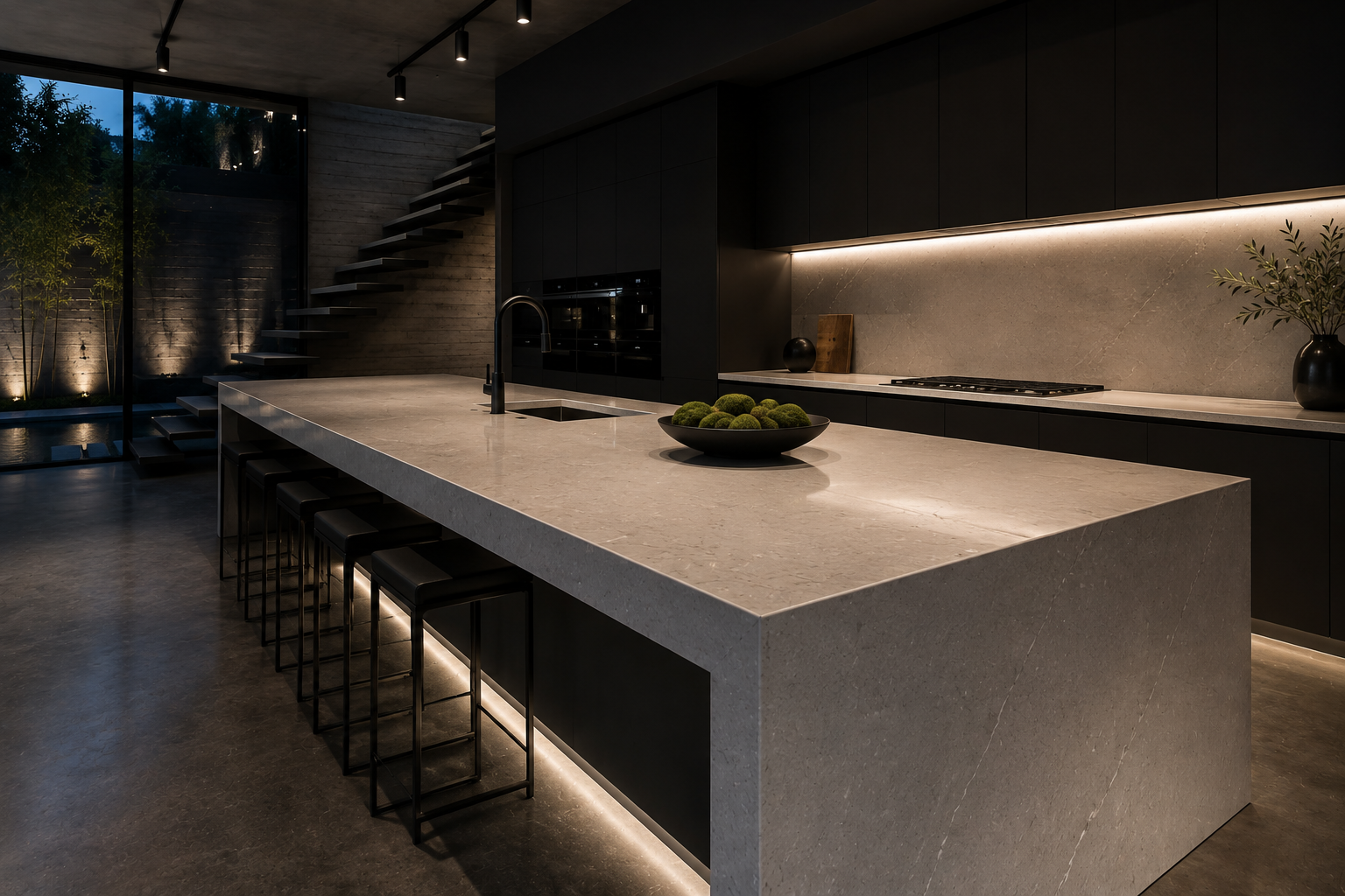 Mr. Marble and Stone quartz countertop sealing and protection in luxury homes across Los Angeles, California and Vancouver, British Columbia.