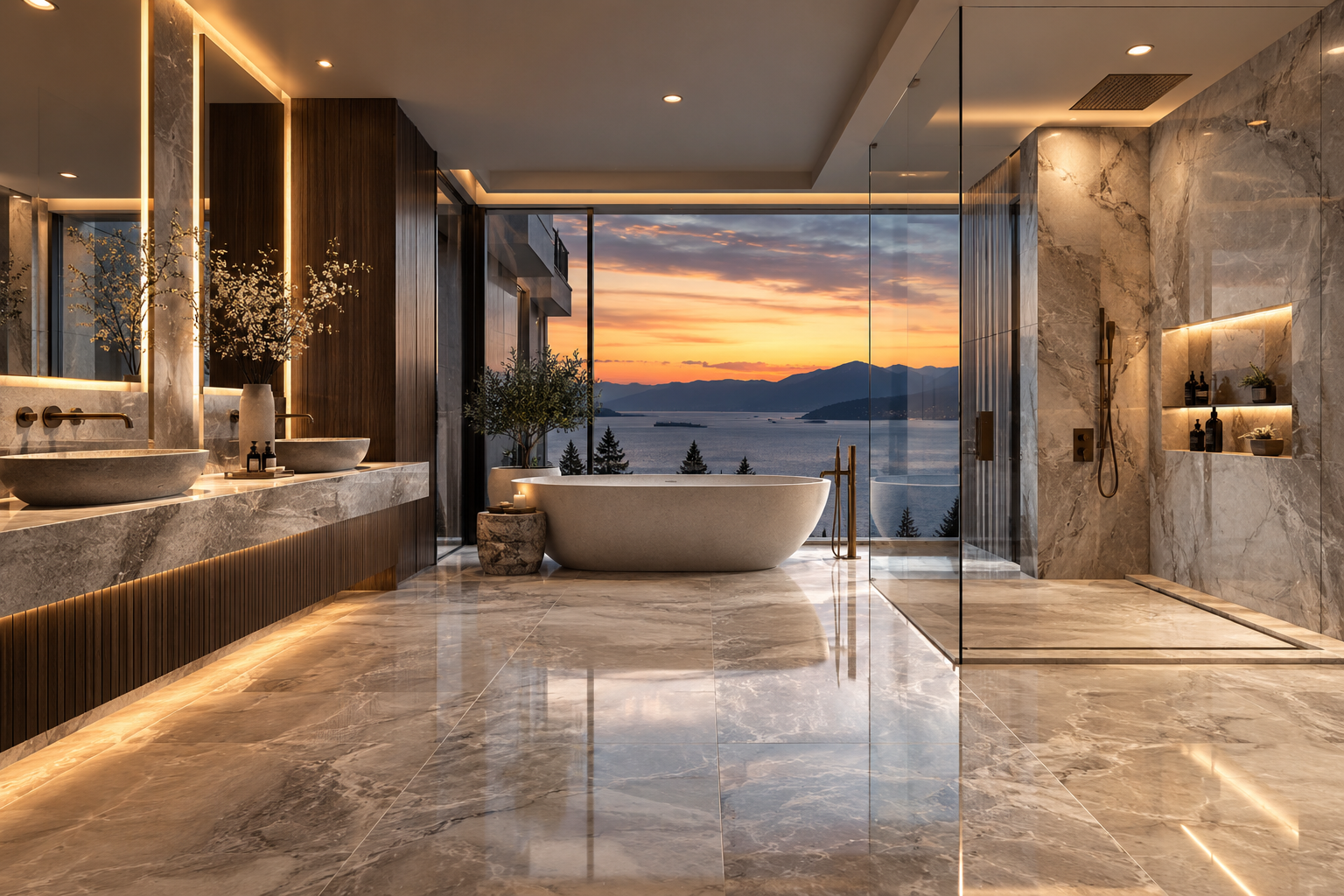 Bathroom Tile Replacement | Mr. Marble and Stone in Vancouver & Los Angeles — Professional bathroom tile replacement and installation with precision workmanship and a luxury finish.