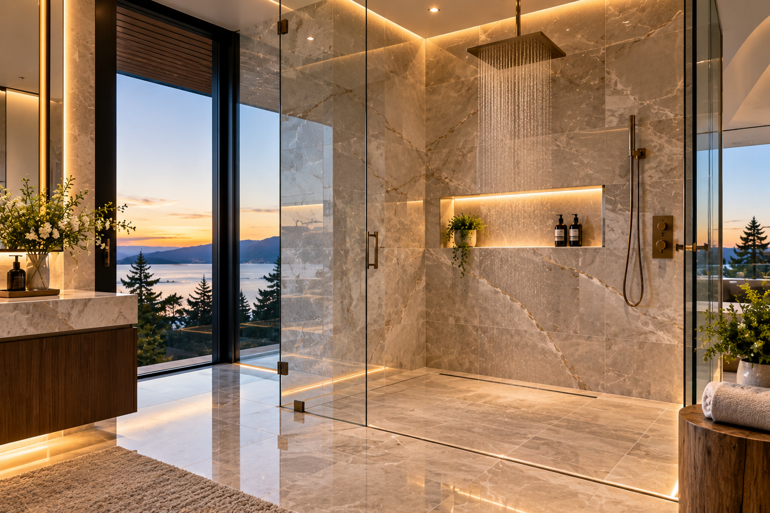Shower tile repair in Vancouver and Los Angeles by Mr. Marble and Stone, professionally repairing cracked, chipped, damaged, and worn shower tiles for a seamless, durable, water-resistant finish.
