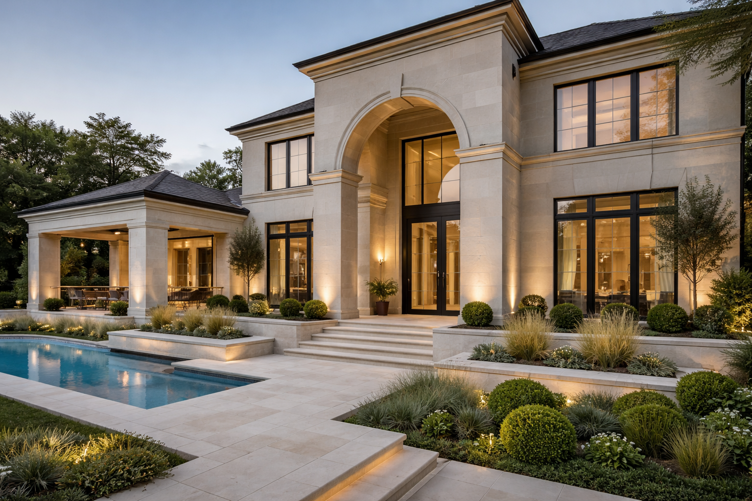 Mr. Marble and Stone luxury limestone installation, limestone flooring, limestone wall cladding, limestone fireplace surrounds, outdoor limestone patios, and custom limestone finishing services in Vancouver