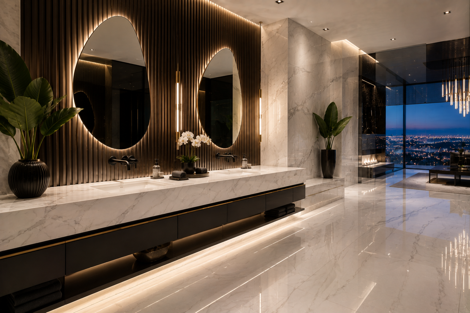 Porcelain vanity polishing by Mr. Marble & Stone in Vancouver and Los Angeles.