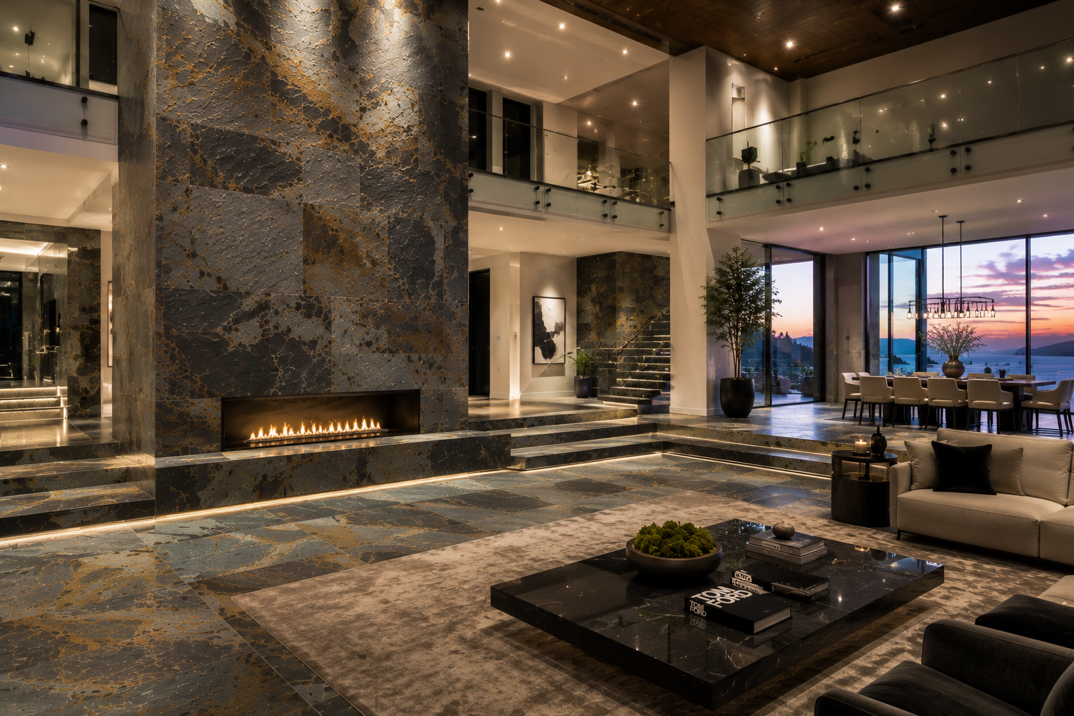 Slate repair services by Mr. Marble and Stone, including crack repair, chip repair, surface repairs, and restoration in Vancouver and Los Angeles.