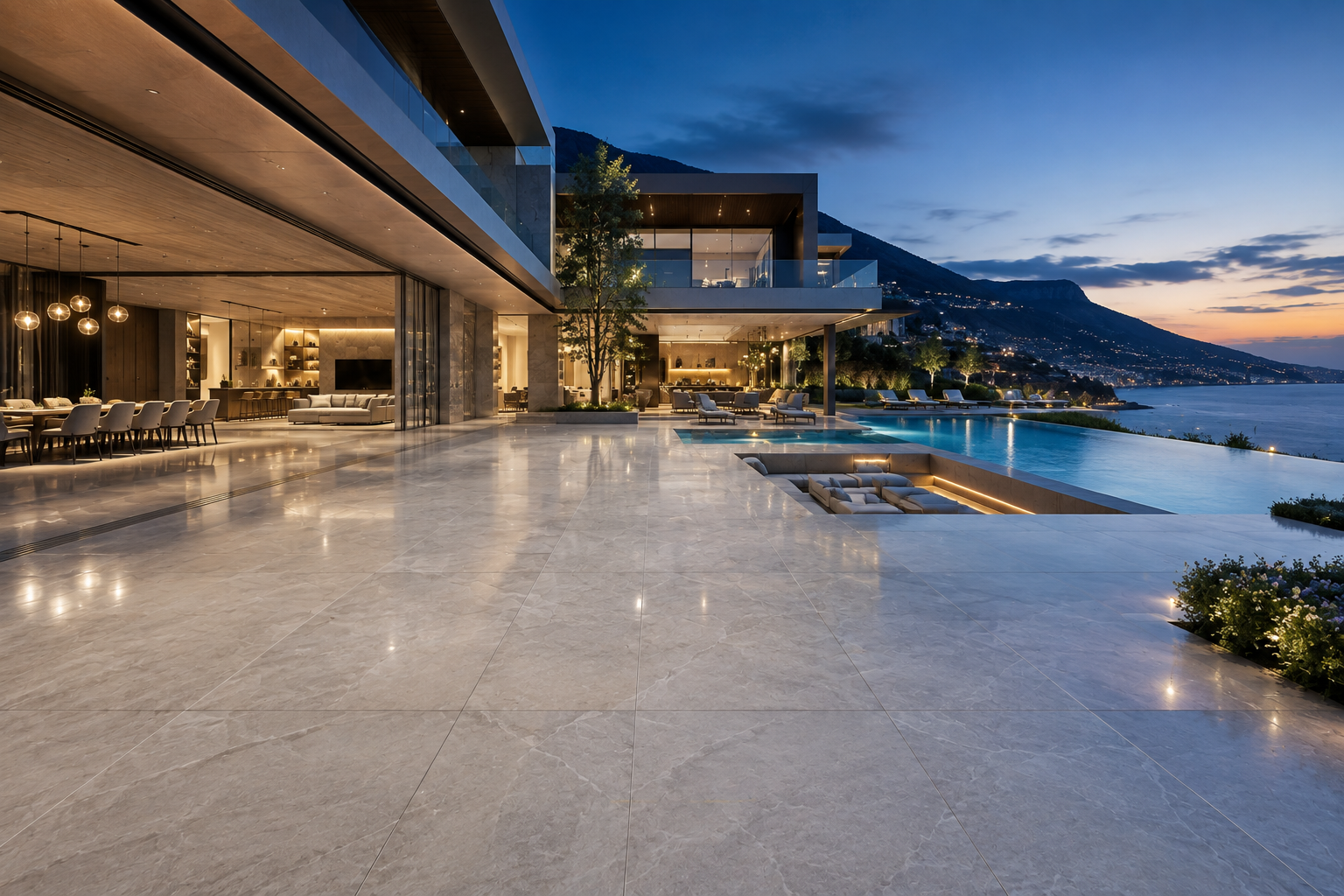 Luxury porcelain restoration by Mr. Marble & Stone in Vancouver and Los Angeles.