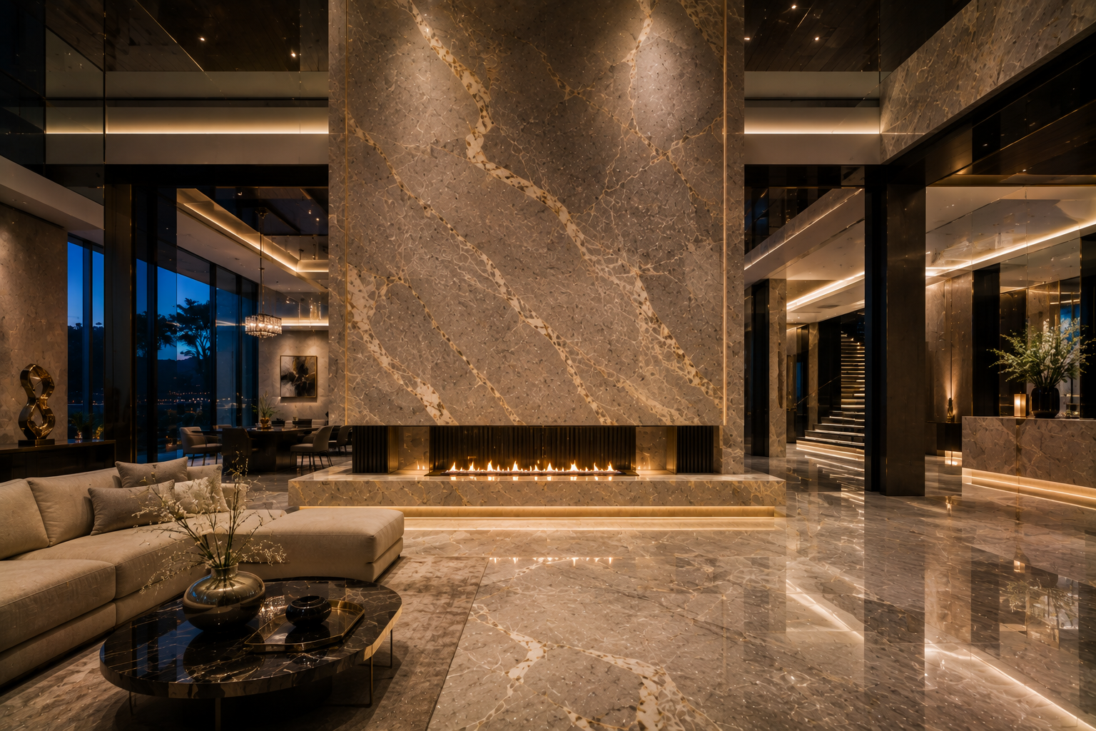Quartzite repair by Mr. Marble & Stone in Vancouver and Los Angeles.
