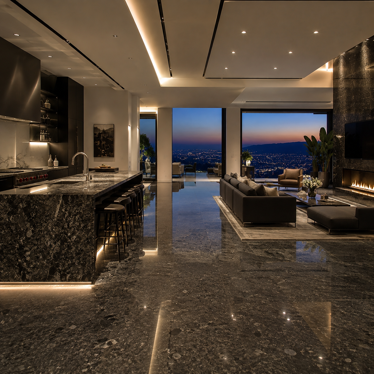 Expert granite restoration in Vancouver and Los Angeles, revitalizing worn stone with precision grinding, polishing, stain removal, and protective sealing.
