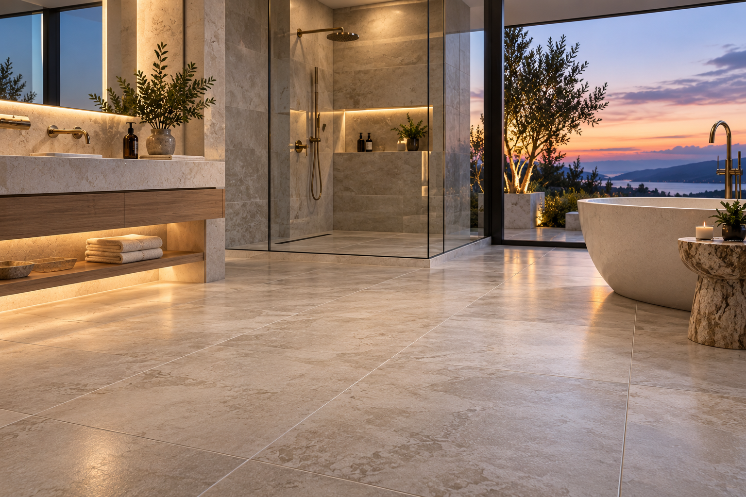 Mr. Marble and Stone bathroom grout replacement in Vancouver and Los Angeles, featuring professionally replaced grout lines, refreshed tile surfaces, and a clean, durable finish for luxury residential and commercial bathrooms.