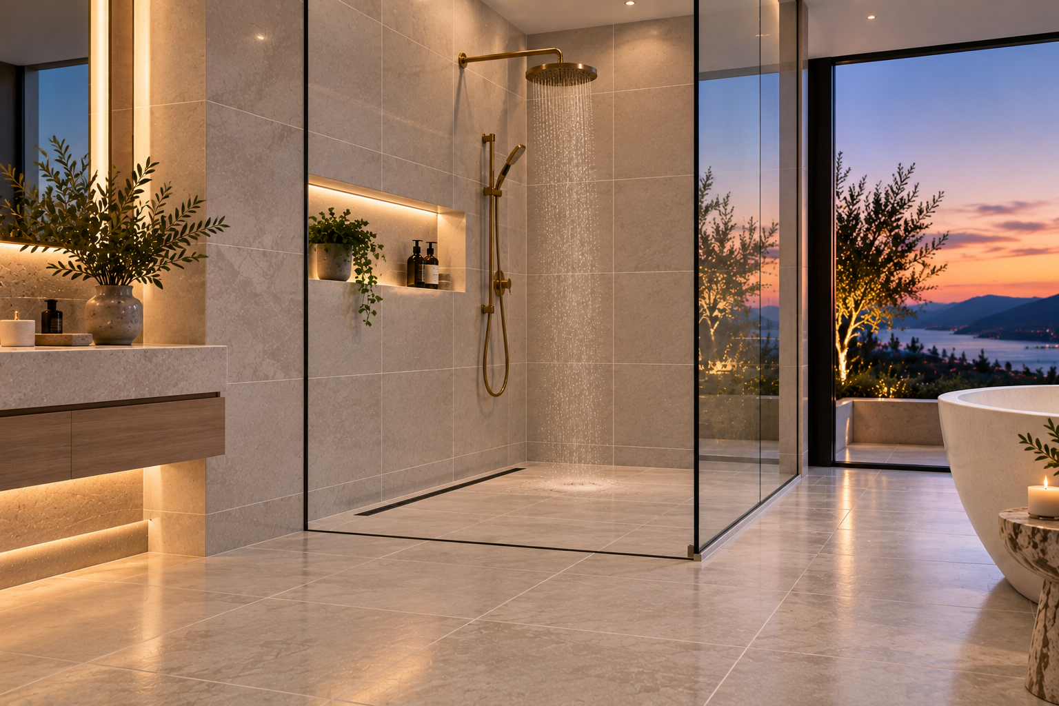 Mr. Marble and Stone shower grout replacement in Vancouver and Los Angeles, restoring damaged grout lines for a clean, durable, water-resistant shower finish.