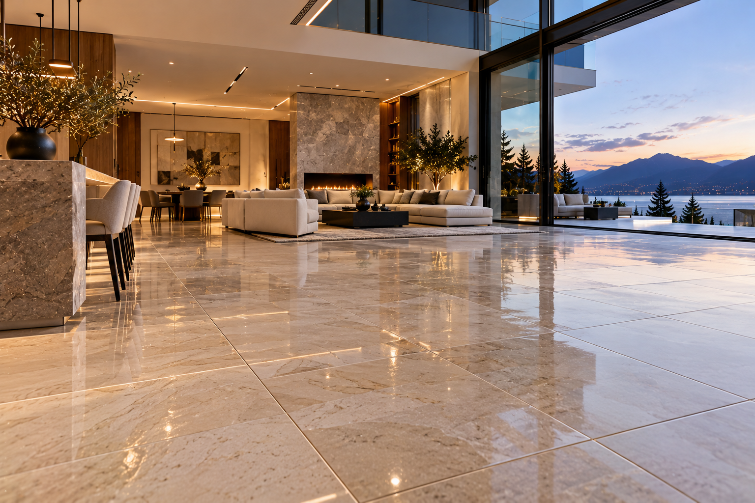 Mr. Marble and Stone tile and grout cleaning in Vancouver and Los Angeles, deep cleaning and refreshing tile, grout, natural stone, and engineered stone surfaces to remove dirt, stains, buildup, and discoloration.