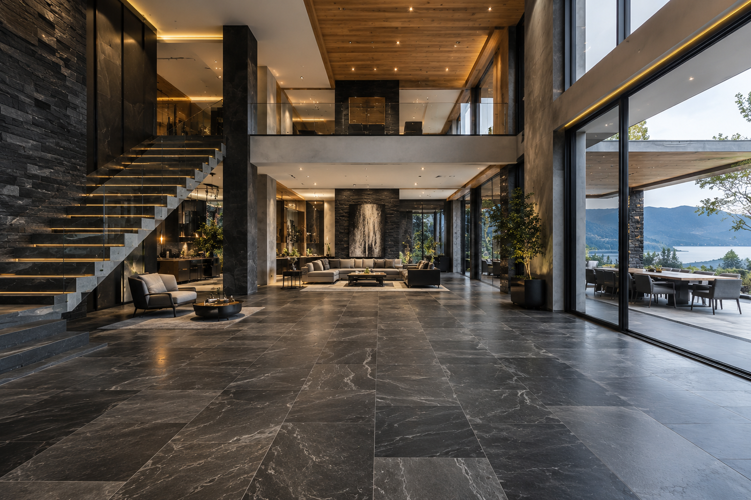 Slate restoration, cleaning, sealing and repair services in Vancouver and Los Angeles by Mr. Marble & Stone.