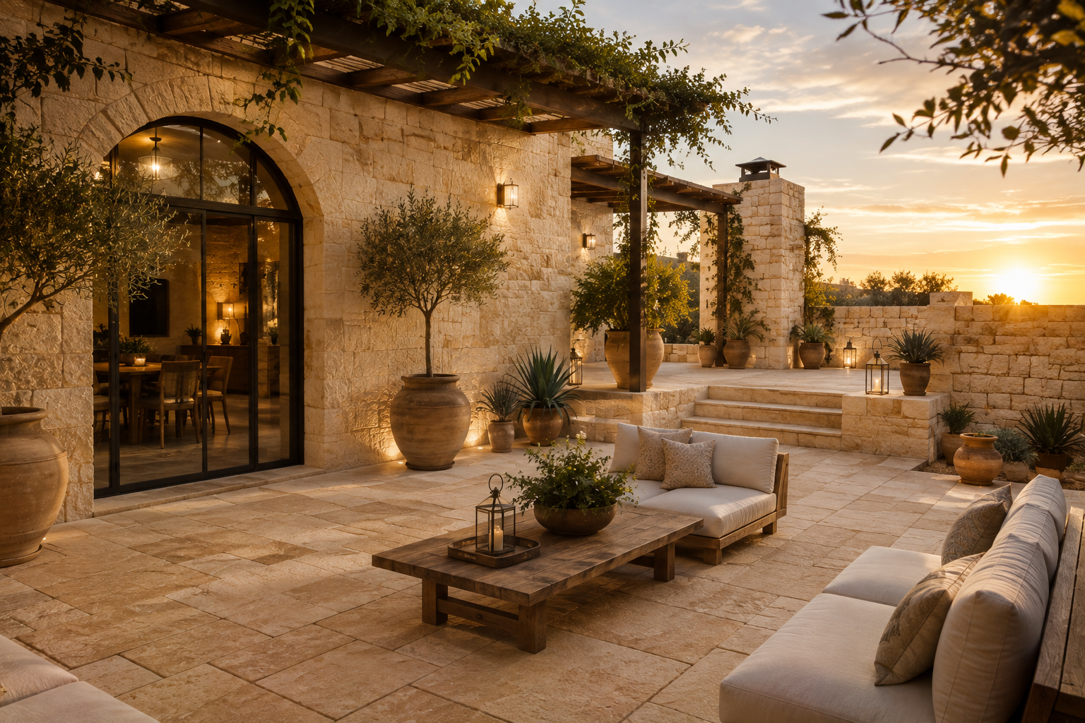 Sandstone exterior and patio restoration service in Vancouver and Los Angeles | Professional sandstone stone exterior restoration, sandstone patio restoration and sandstone surface refinishing services