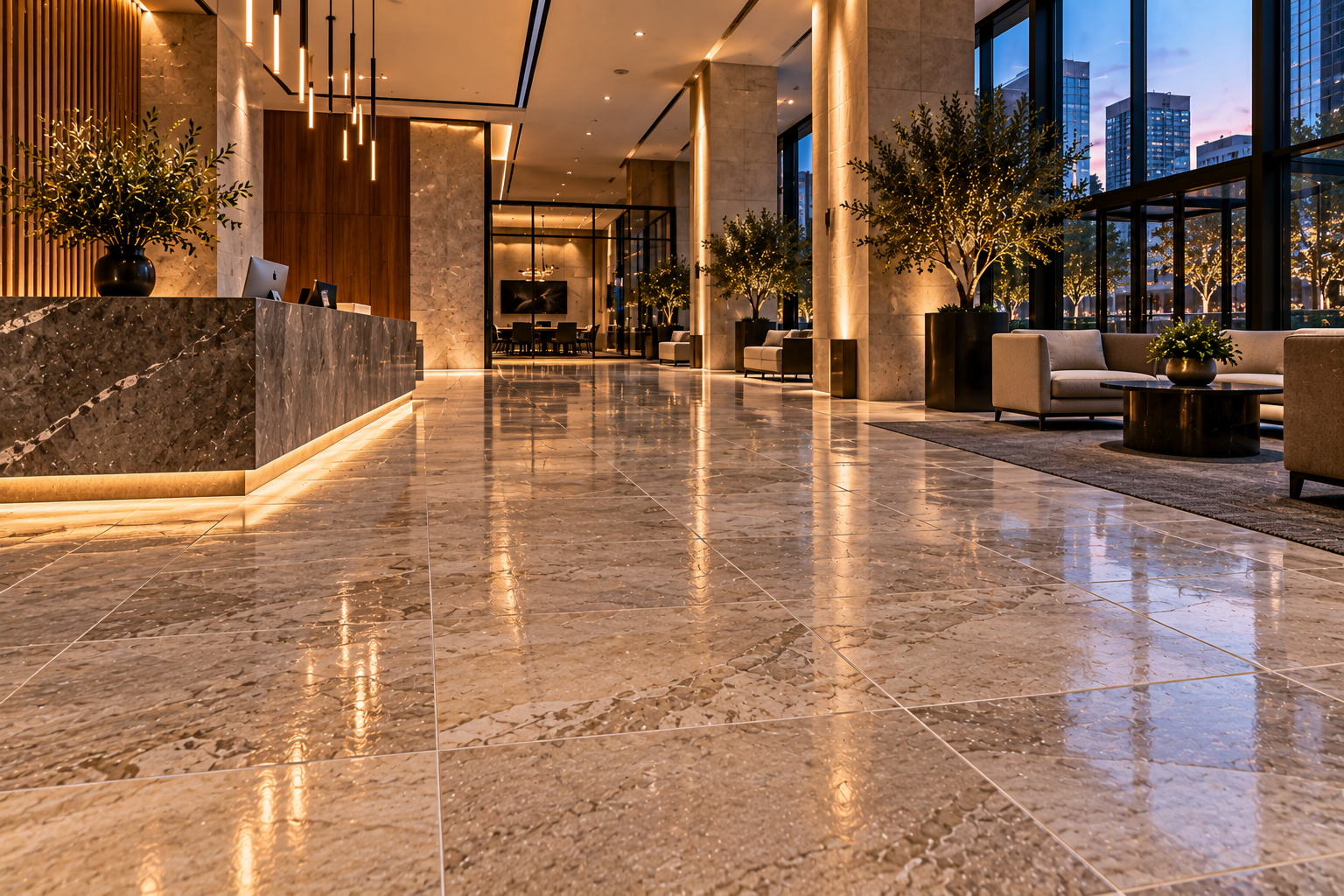 Commercial tile and grout repair by Mr. Marble and Stone, providing professional grout repair, tile joint restoration, grout replacement, and damaged tile repair for businesses in Vancouver and Los Angeles.
