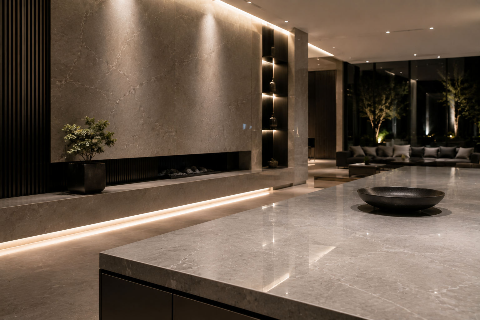 Mr. Marble and Stone engineered stone maintenance and care in Vancouver and Los Angeles.