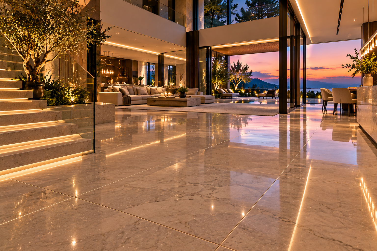 Mr. Marble and Stone floor silicone and caulking repair, replacement, and sealing in Vancouver and Los Angeles, restoring clean, flexible joints around tile, stone flooring, transitions, edges, and perimeter areas.