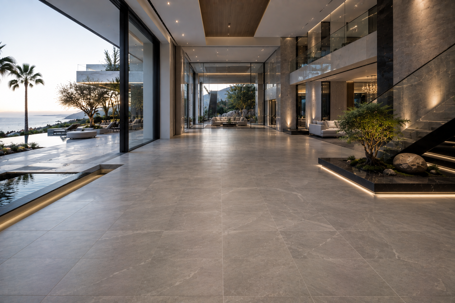 Professional porcelain tile replacement services by Mr. Marble & Stone in Vancouver and Los Angeles.
