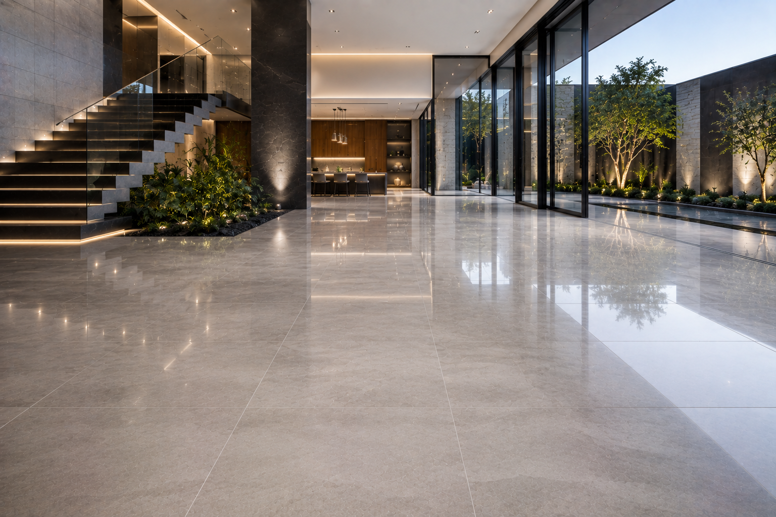 Professional porcelain tile cleaning services by Mr. Marble & Stone in Vancouver and Los Angeles.