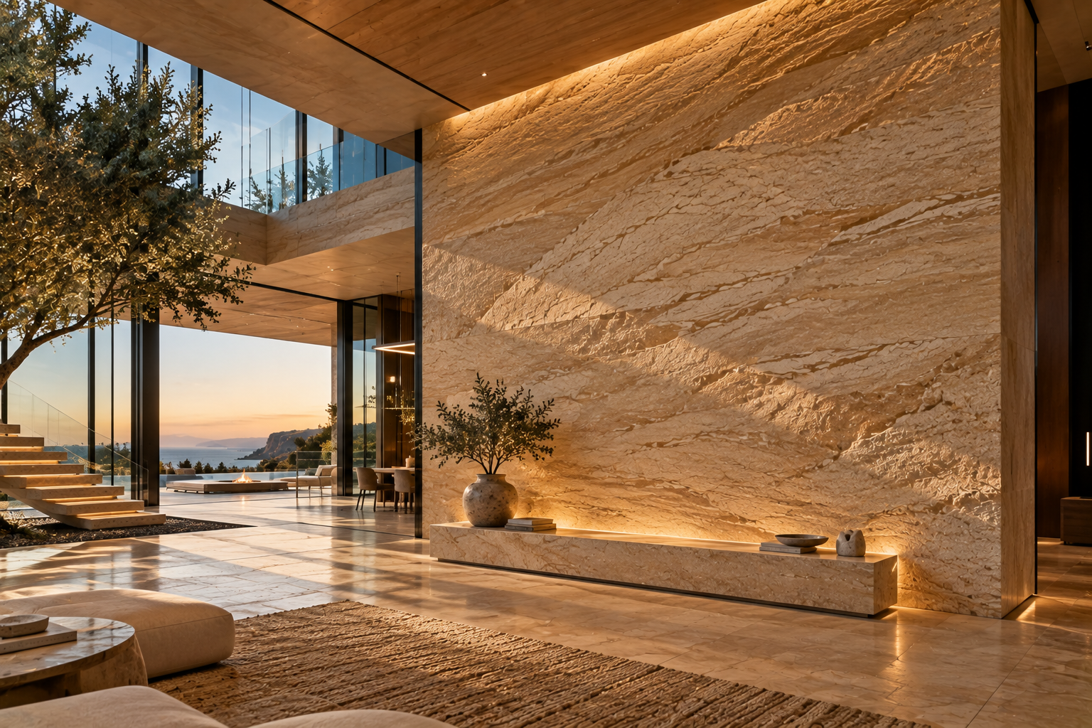 Sandstone Custom Wall Installation in Vancouver & Los Angeles | Mr. Marble and Stone — Custom sandstone wall cladding, feature walls, natural stone panels, and architectural sandstone installation.