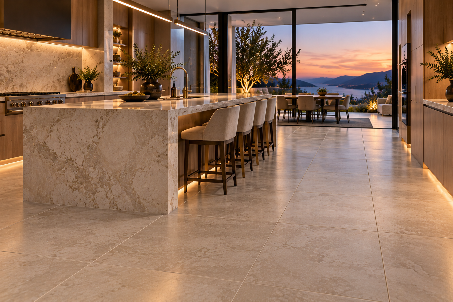Mr. Marble and Stone kitchen grout replacement in Vancouver and Los Angeles, restoring worn, stained, or damaged grout between kitchen tiles with crisp grout lines, a refreshed appearance, and a durable, easy-to-maintain finish.