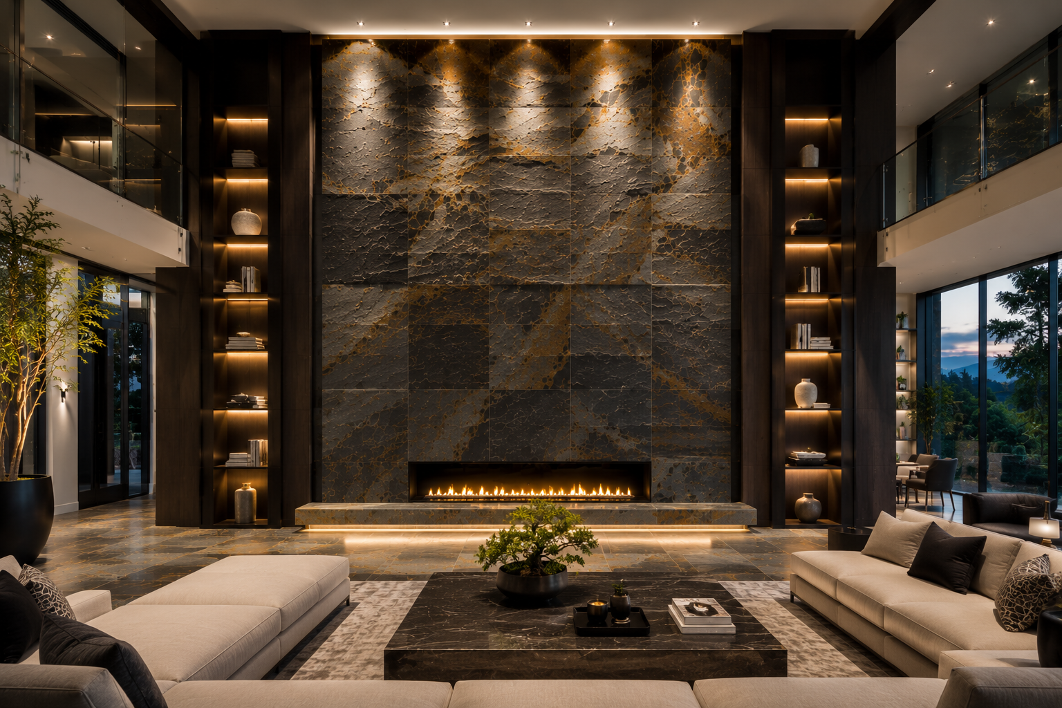 Slate feature wall restoration services by Mr. Marble and Stone, including deep cleaning, stain removal, surface restoration, and revitalization in Vancouver and Los Angeles.