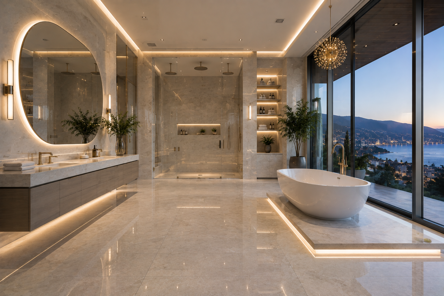 Porcelain bathroom restoration by Mr. Marble & Stone in Vancouver and Los Angeles.