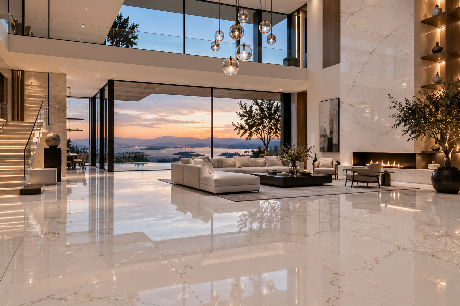 Quartz floor installation by Mr. Marble & Stone in Vancouver and Los Angeles, delivering durable, low-maintenance quartz flooring with a polished modern look.