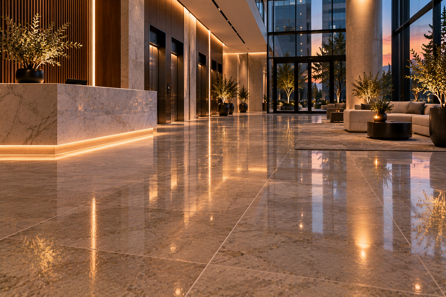 Commercial tile and grout maintenance by Mr. Marble and Stone, specializing in grout cleaning, tile care, grout sealing, stain removal, and ongoing tile and grout protection for commercial spaces in Vancouver and Los Angeles.