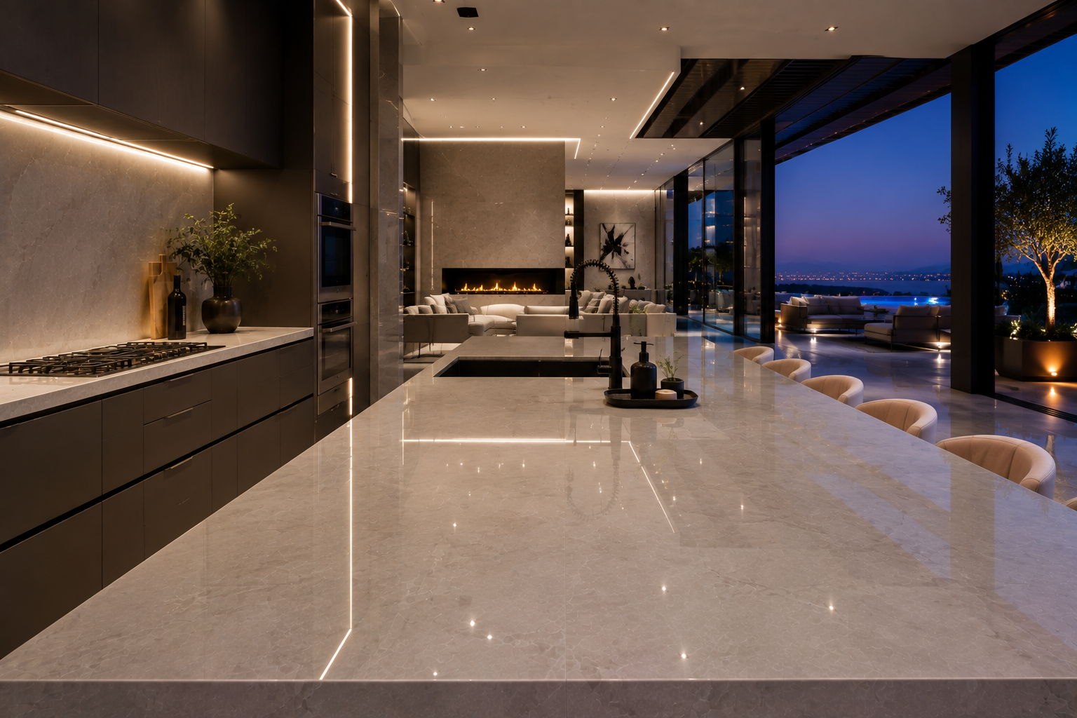 Porcelain countertop sealing by Mr. Marble & Stone in Vancouver and Los Angeles.