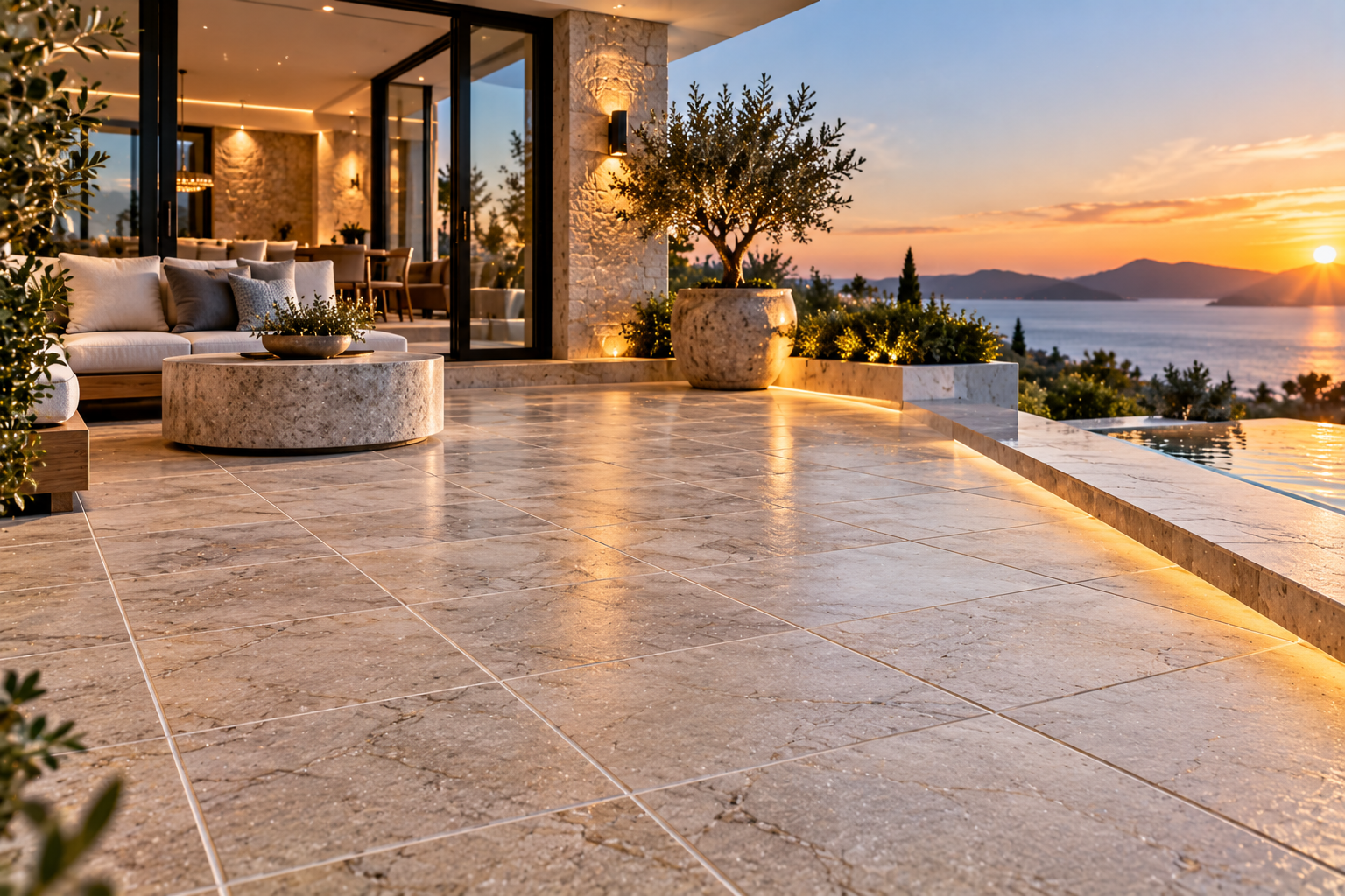 Patio grout repair by Mr. Marble and Stone, specializing in cracked grout repair, deteriorated grout replacement, grout joint restoration, and outdoor grout repair in Vancouver and Los Angeles.