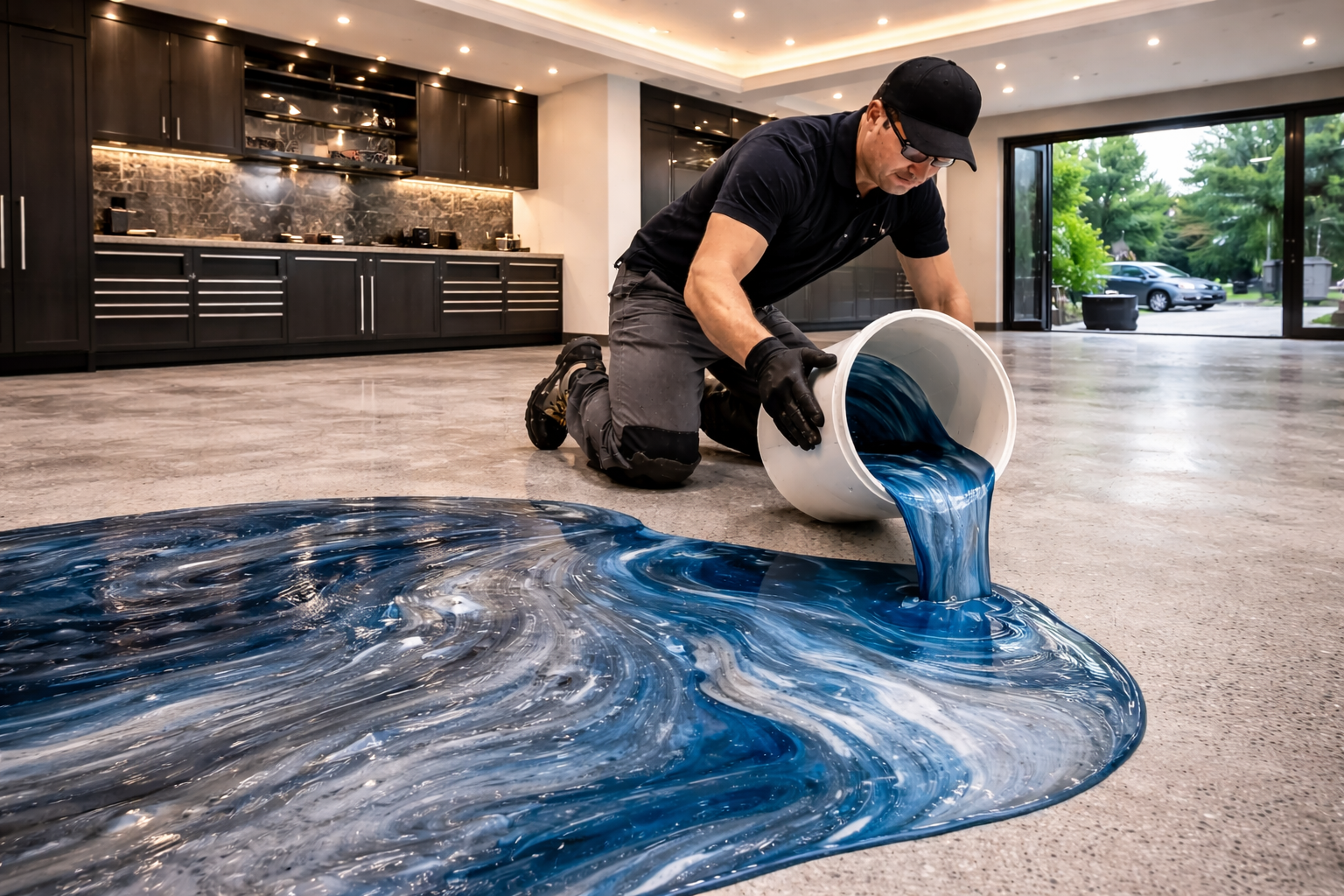 Epoxy floor repair and restoration in Vancouver featuring crack repair, surface resurfacing, coating reapplication, and high-performance sealing to restore damaged epoxy floors for durable residential and commercial use