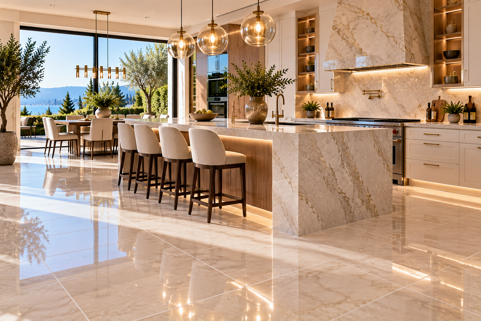 Kitchen Tile and Grout Sealing in Vancouver and Los Angeles | Mr. Marble and Stone — Professional grout sealing for kitchen floors, backsplashes, and tiled surfaces.