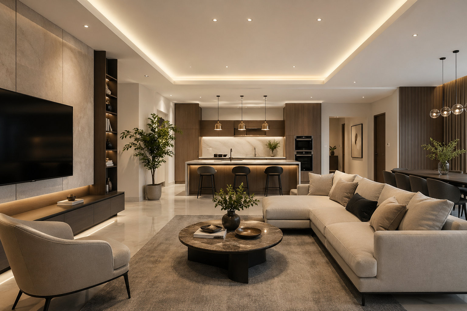 Interior renovations and finishing in Vancouver featuring full home interior remodeling, drywall, painting, trim work, and high-end finishes for modern luxury living spaces