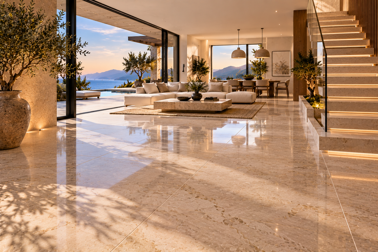 Residential Tile Leveling | Mr. Marble and Stone – Vancouver & Los Angeles — Expert leveling for natural stone, engineered stone, and other tiles, correcting uneven surfaces and lippage for a smooth, professional finish.