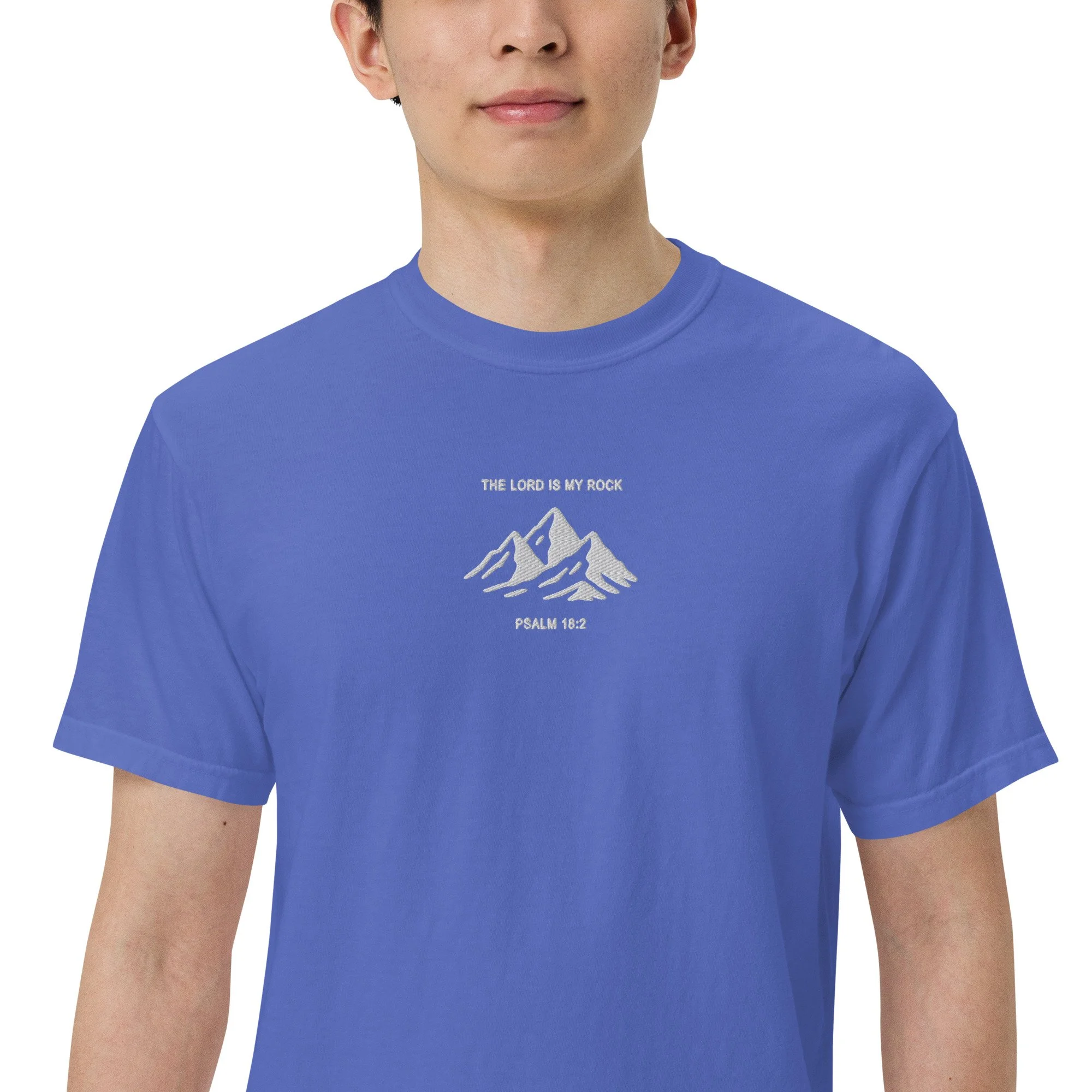 The Lord is my Rock Embroidered Tee