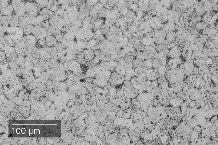 Microscopic structure of 17-4 PH stainless steel engineering material used in industrial manufacturing applications