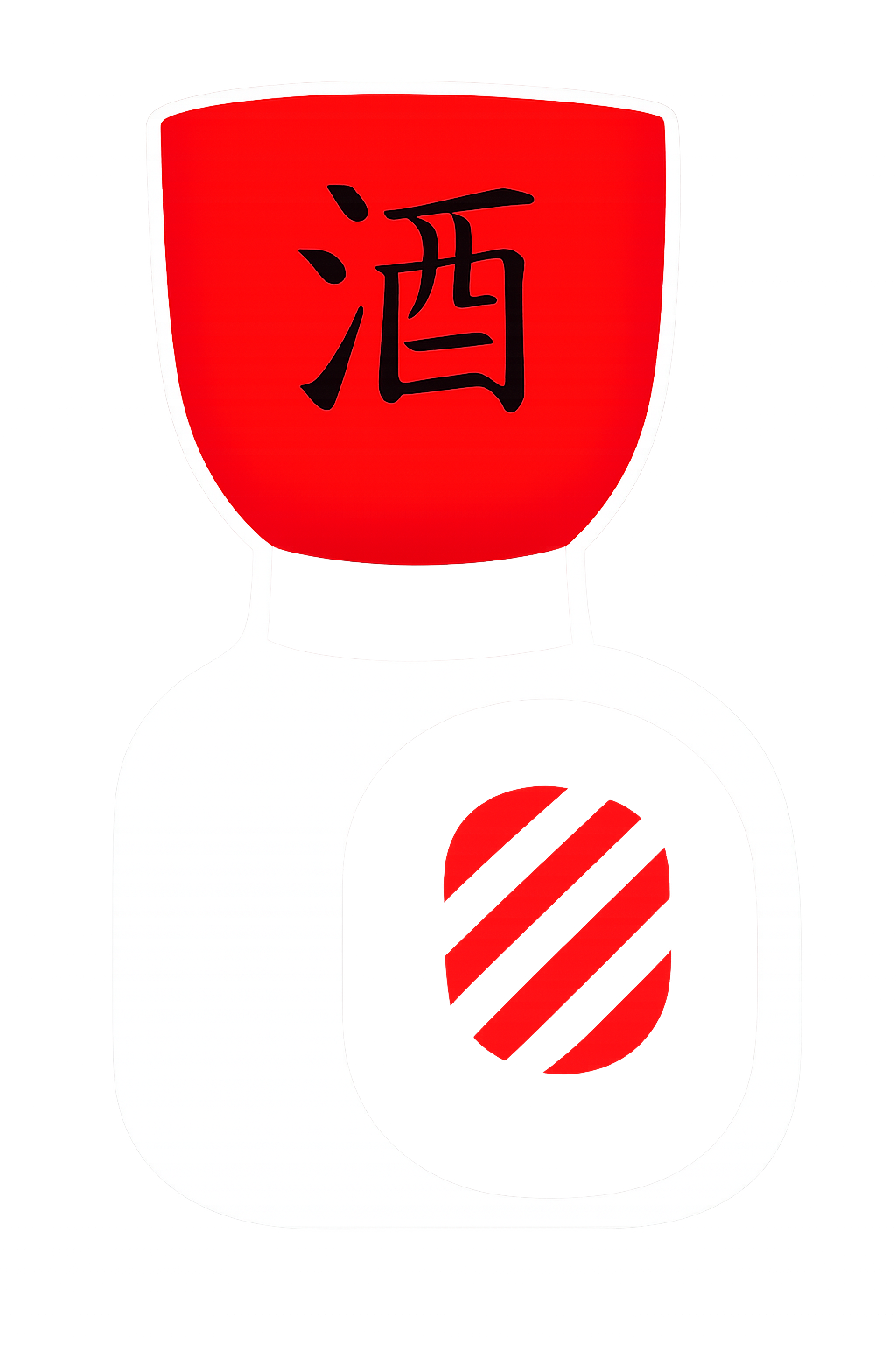 Red sake and sushi