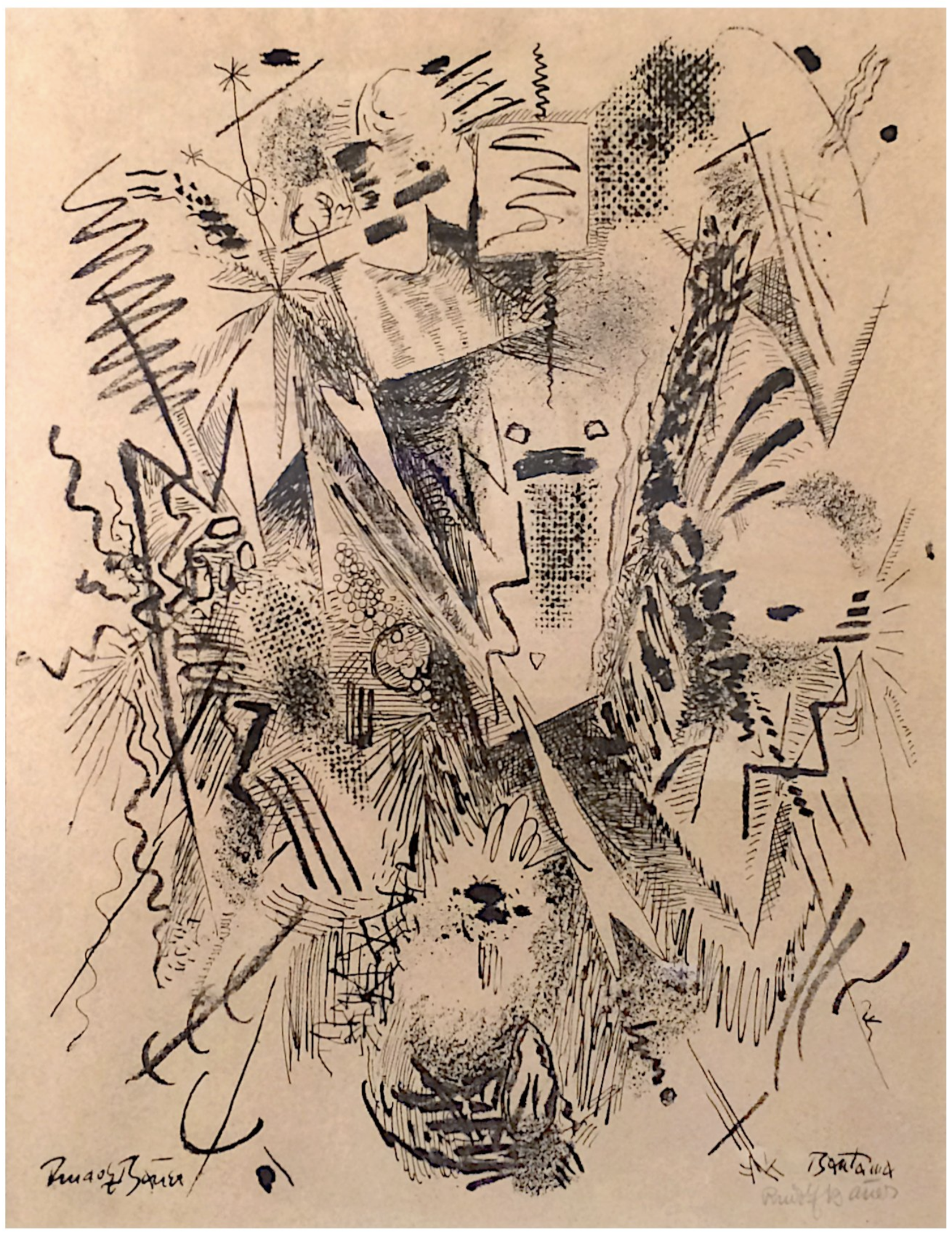 Bautama (Blatt 1 für die dritte Mappe der «Bauhaus-Drucke. Neue europäische Graphik»), 1921