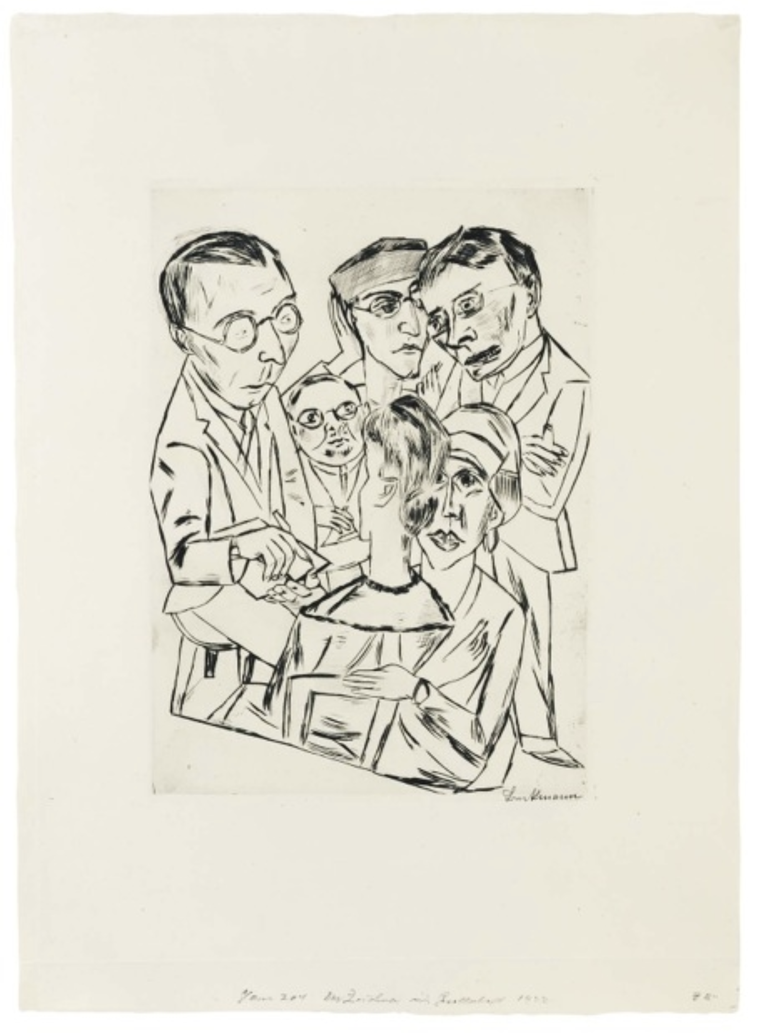 	 Der Zeichner in Gesellschaft, 1922