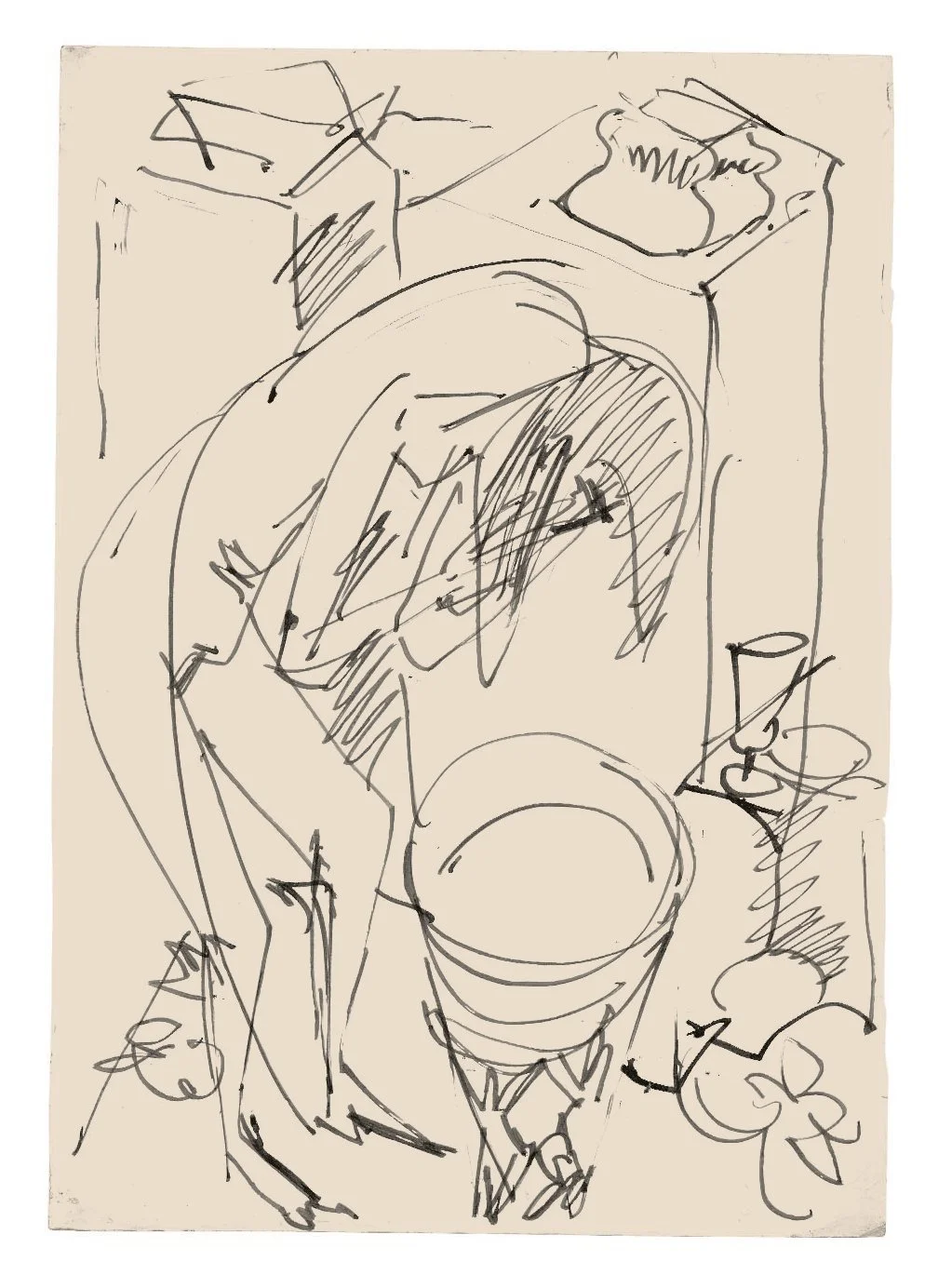 Sich waschende Frau, 1916