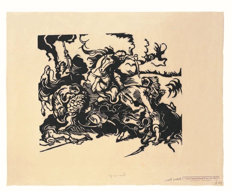 Löwenjagd nach Delacroix, 1913