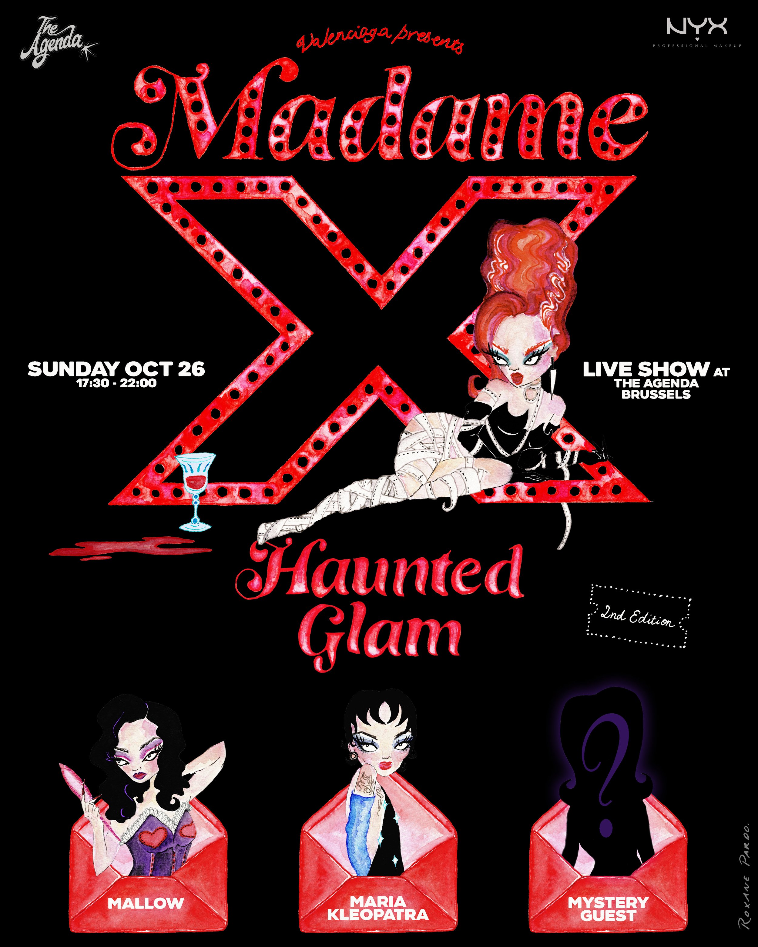 Madame X poster Haunted Glam Roxane Pardo