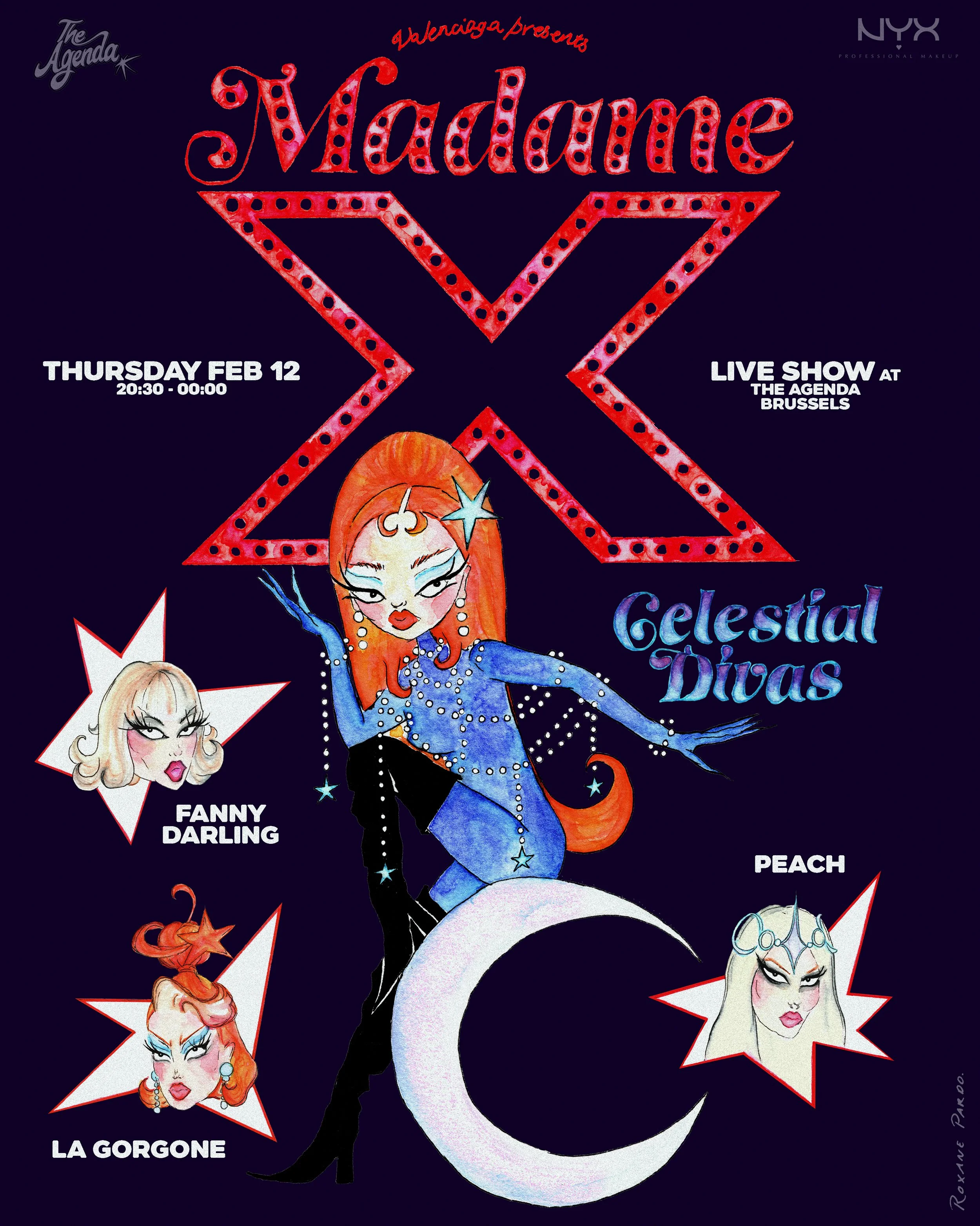 Madame X poster Celestial Divas Roxane Pardo
