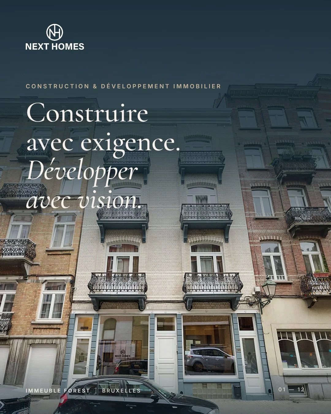 NEXT HOMES est une entreprise bruxelloise de construction, de r&eacute;novation et de d&eacute;veloppement immobilier. Notre conviction est simple : chaque b&acirc;timent poss&egrave;de un potentiel.

The Big Tower &agrave; Etterbeek, un b&acirc;time