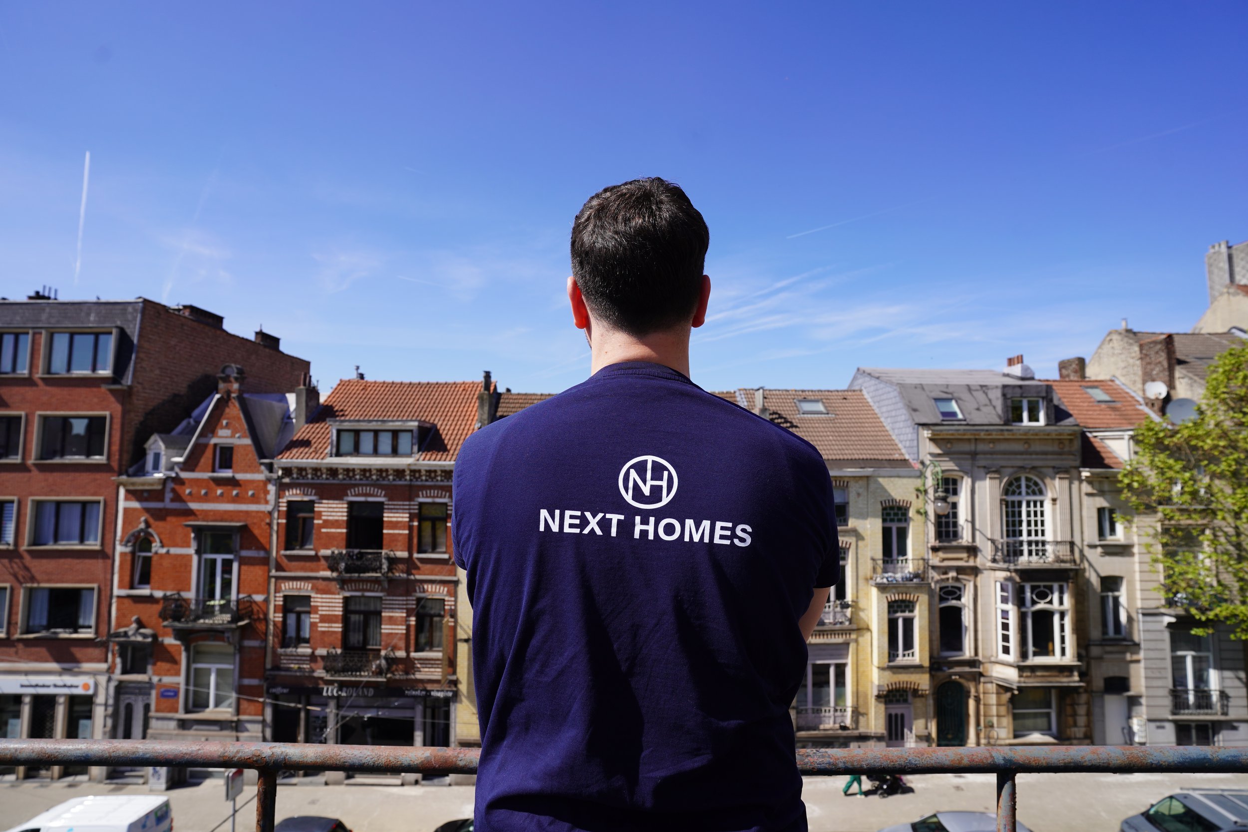 Équipe Next Homes sur un chantier de rénovation à Bruxelles
