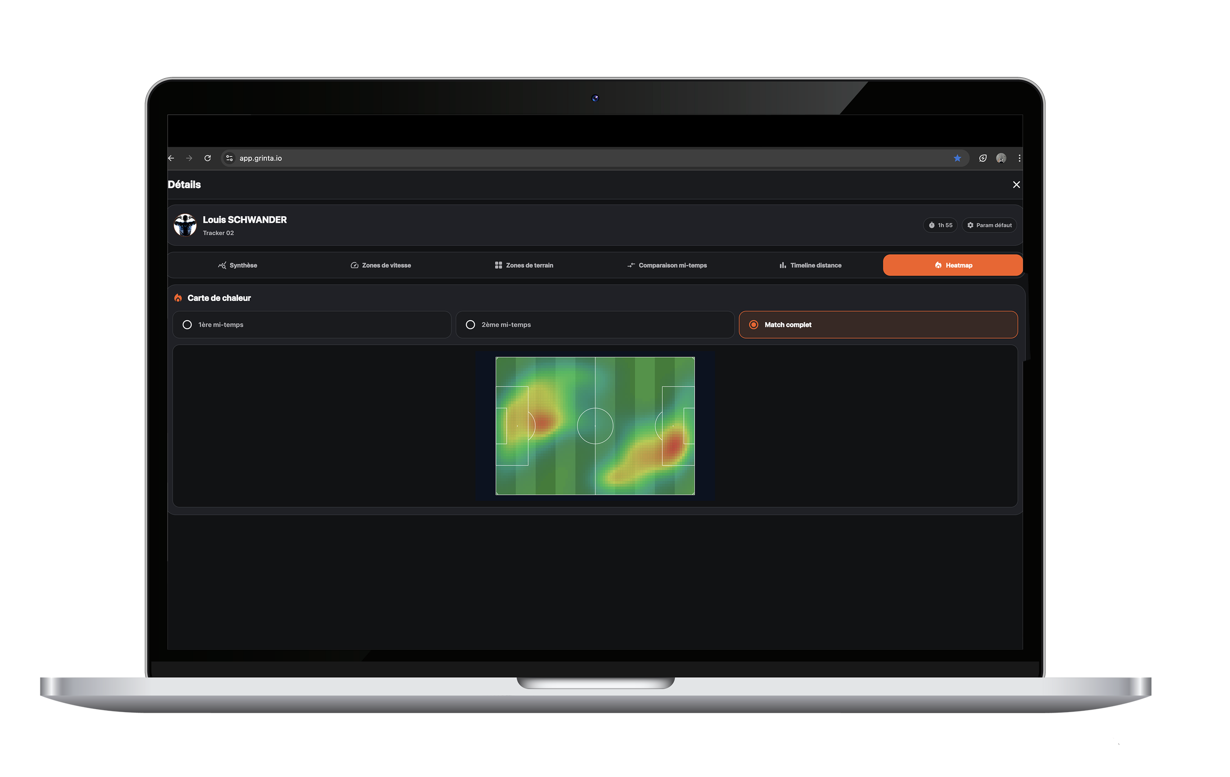 Ecran heatmap version web