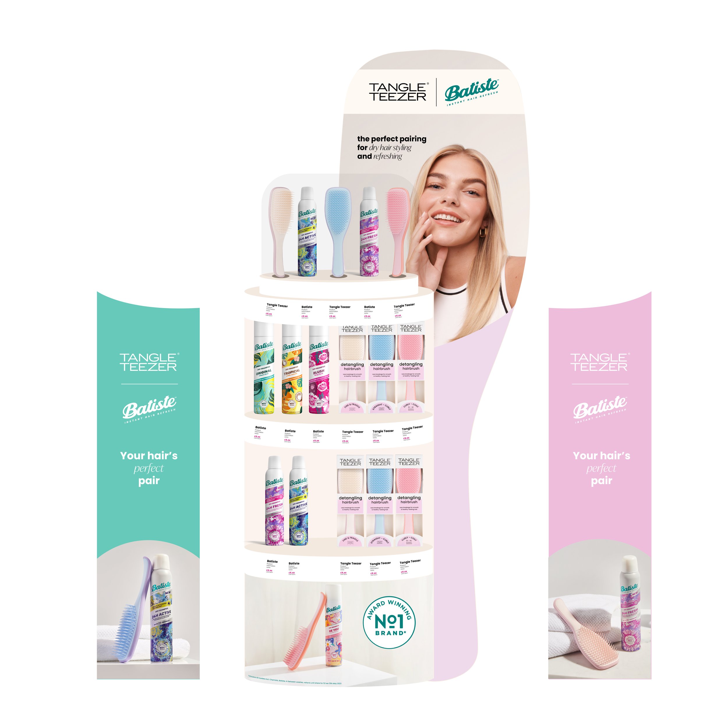 Batiste x Tangle Teezer, Co-branded FSU Concept 1