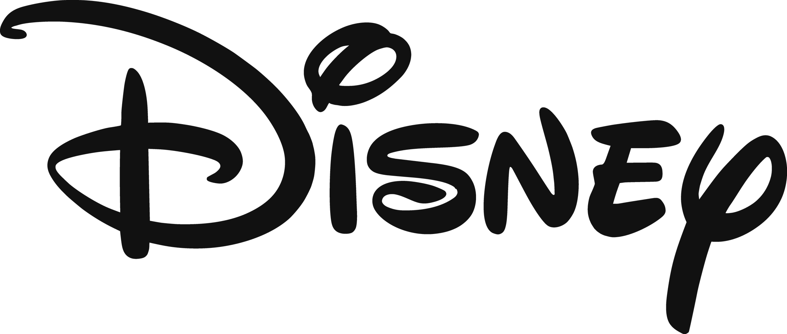 Disney logo in black on a transparent background